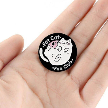 So Kawaii! Fat Cat Fan Club Pin Apparel & Accessories KittyNook